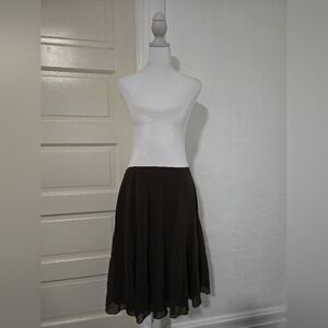 Vintage Anne Klein Brown Silk Skirt